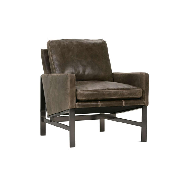 Robin Bruce Atticus Stationary Leather Chair ATTICUS-U-L-006 KL222-55 IMAGE 1