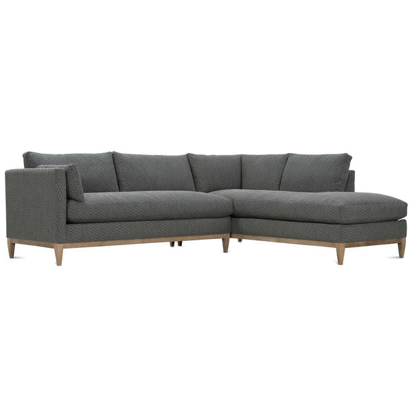 Robin Bruce Leo Fabric 2 pc Sectional Leo-211/Leo-214 2 pc Sectional - Black/Washed Oak IMAGE 1