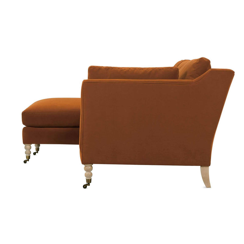 Robin Bruce Madeline Fabric 2 pc Sectional Madeline-110/Madeline-215 2 pc Sectional - Terracotta/Washed Oak/Brass IMAGE 2