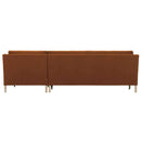 Robin Bruce Madeline Fabric 2 pc Sectional Madeline-214/Madeline-111 2 pc Sectional - Terracotta/Washed Oak/Brass IMAGE 4