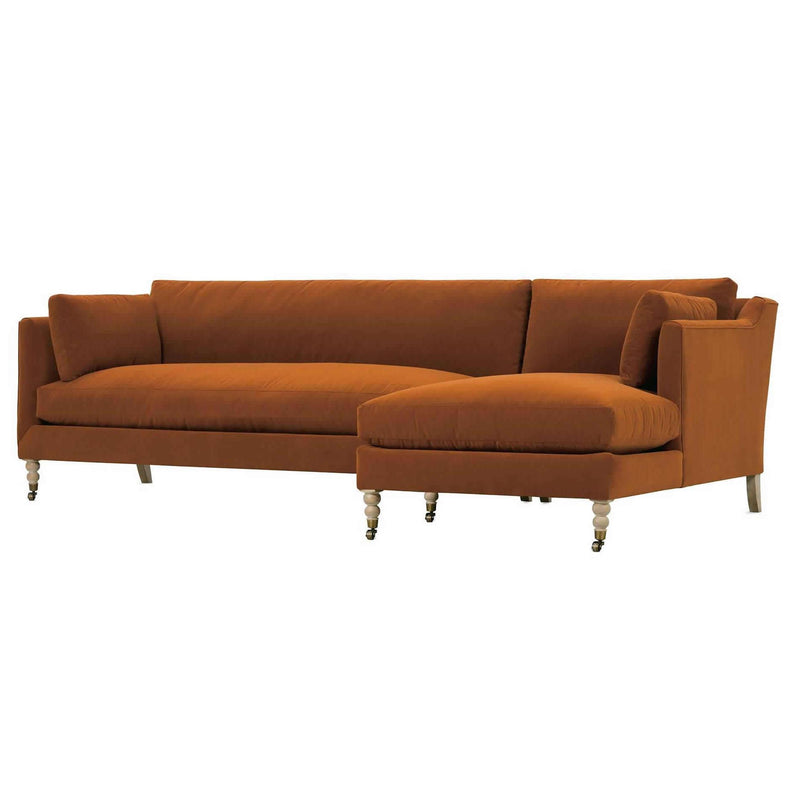 Robin Bruce Madeline Fabric 2 pc Sectional Madeline-214/Madeline-111 2 pc Sectional - Terracotta/Washed Oak/Brass IMAGE 5