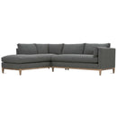Robin Bruce Leo Fabric 2 pc Sectional Leo-210/Leo-215 2 pc Sectional - Black/Washed Oak IMAGE 1